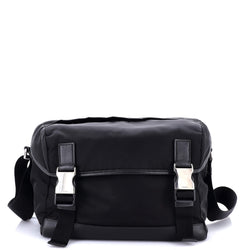 Prada Double Buckle Flap Messenger Bag