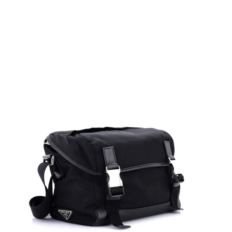 Prada Double Buckle Flap Messenger Bag