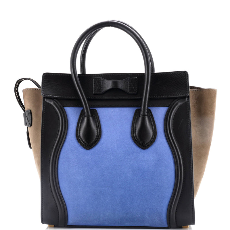 Celine Bicolor Luggage Bag Leather Micro