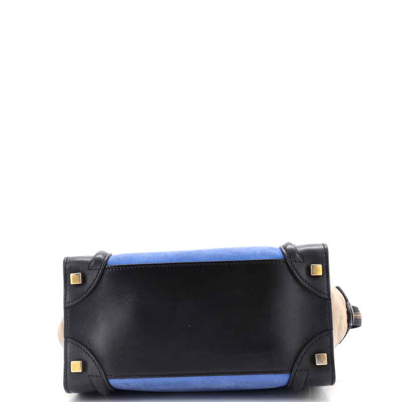 Celine Bicolor Luggage Bag Leather Micro