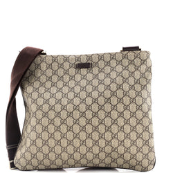 Gucci Zip Top Messenger Bag Gg Coated