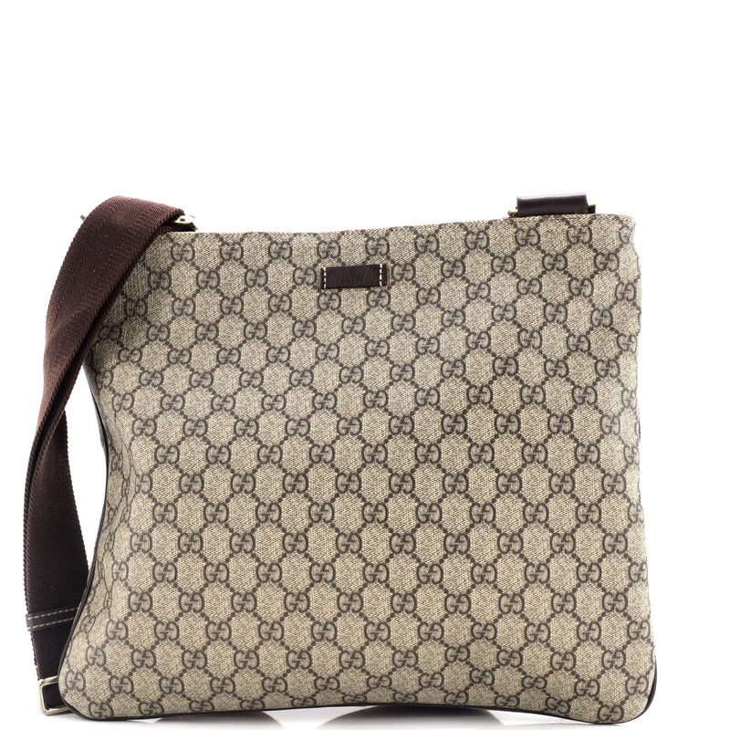 Gucci Zip Top Messenger Bag Gg Coated