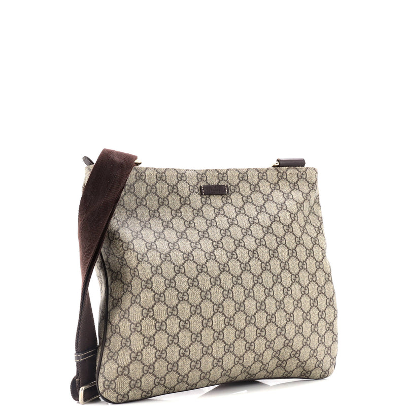 Gucci Zip Top Messenger Bag Gg Coated