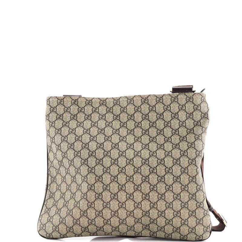 Gucci Zip Top Messenger Bag Gg Coated