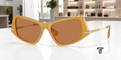 Burberry Yellow Dark Brown 52 Mm Women's