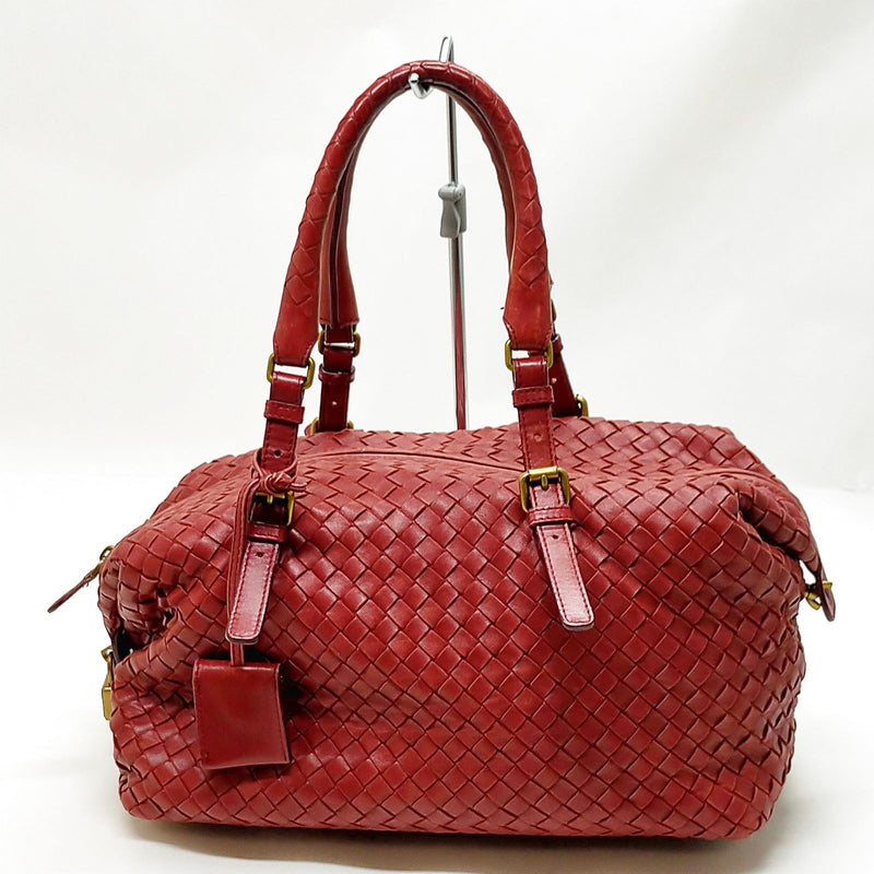 Bottega Veneta Hand Bag Red Leather