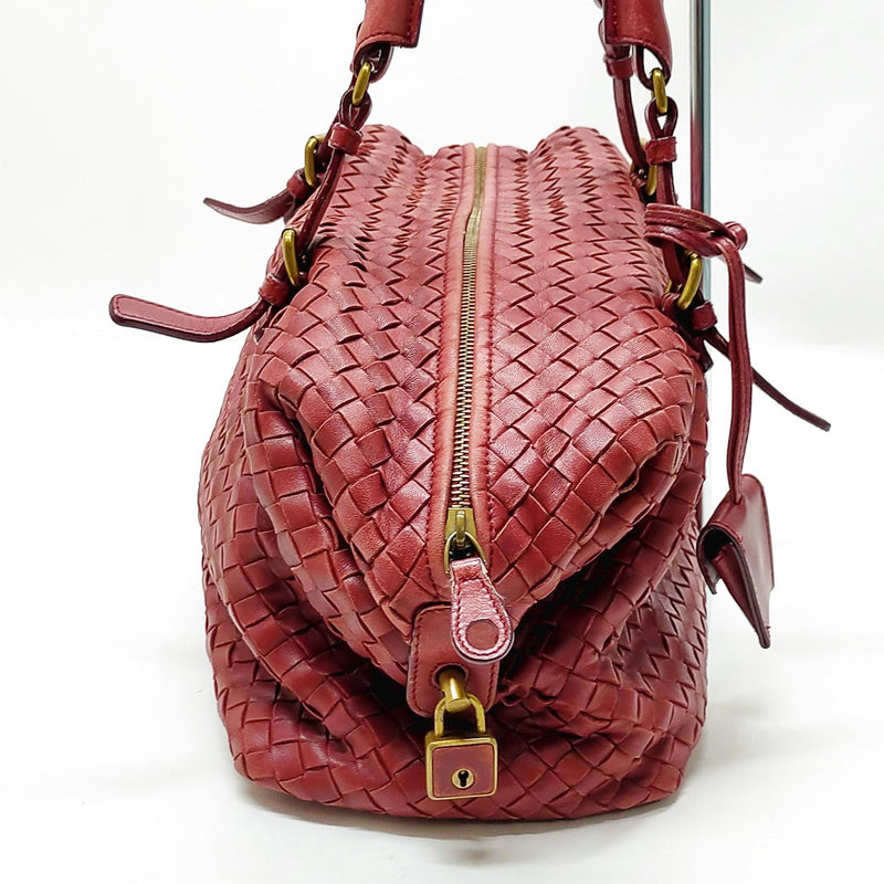 Bottega Veneta Hand Bag Red Leather