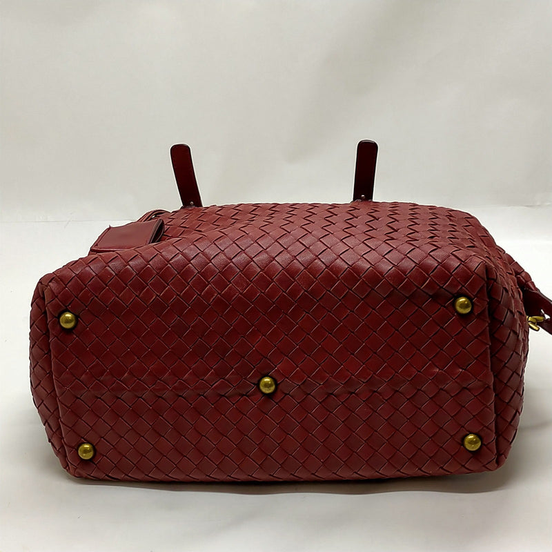 Bottega Veneta Hand Bag Red Leather