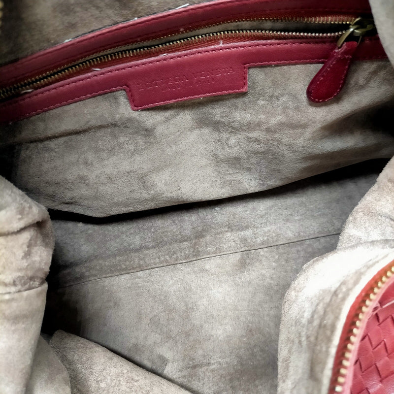 Bottega Veneta Hand Bag Red Leather