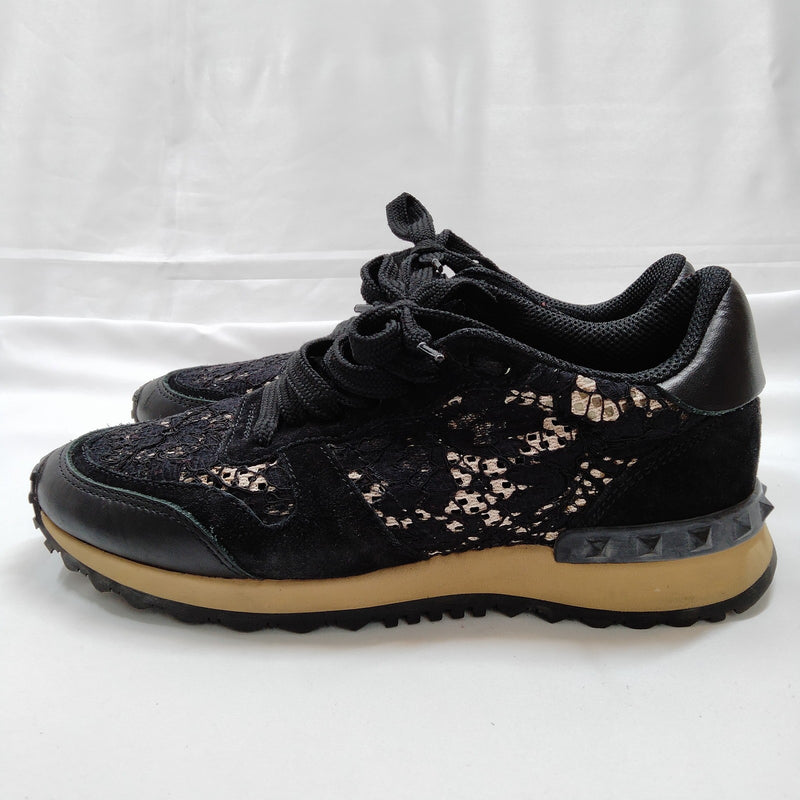 Valentino Sneakers Women Black Cotton