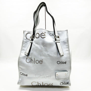 Chloe Hand Bag Silver Leather