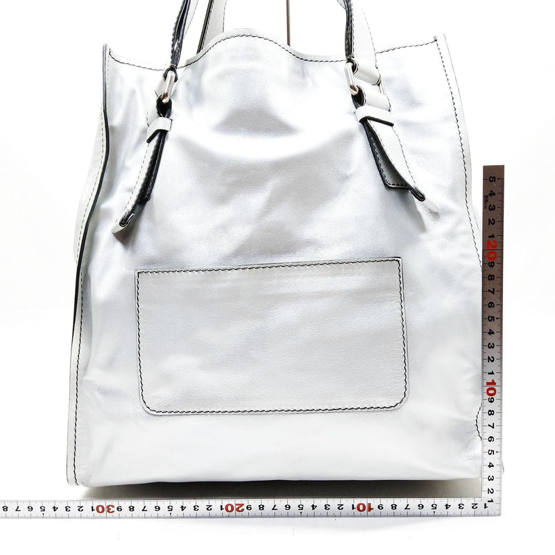 Chloe Hand Bag Silver Leather