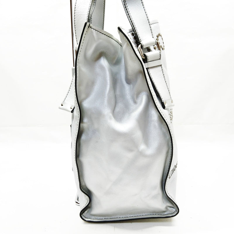 Chloe Hand Bag Silver Leather