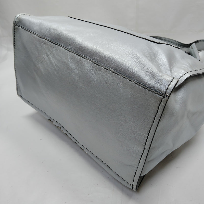 Chloe Hand Bag Silver Leather