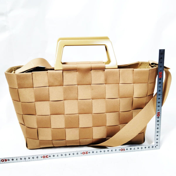 Ferragamo Hand Bag Brown Canvas