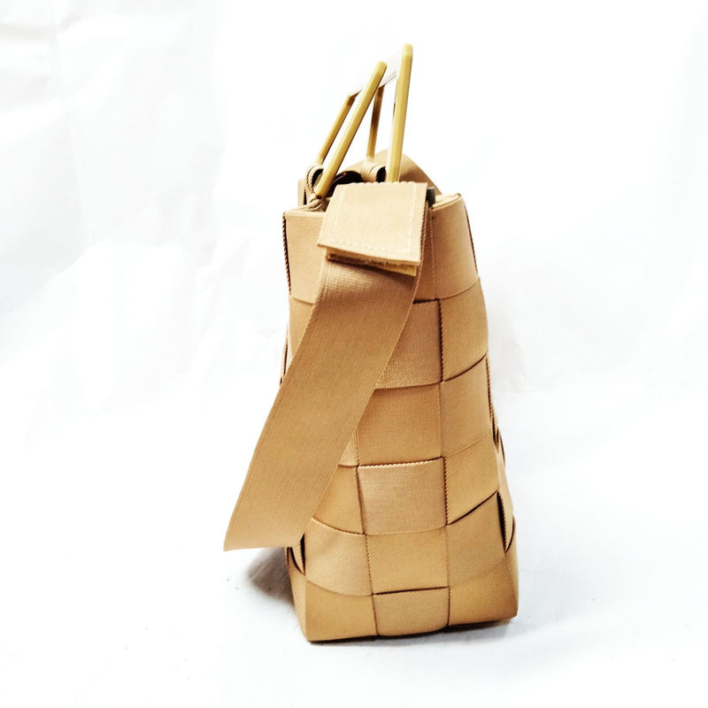 Ferragamo Hand Bag Brown Canvas