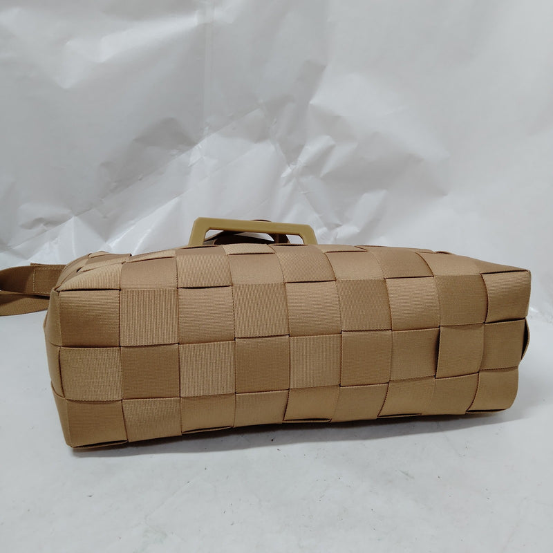 Ferragamo Hand Bag Brown Canvas