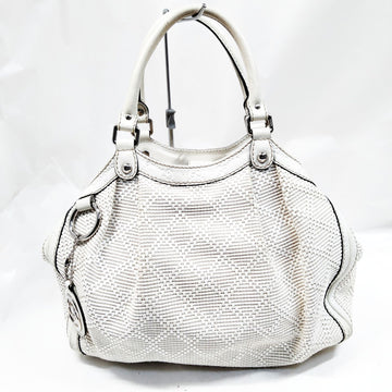 Gucci Hand Bag White Straw
