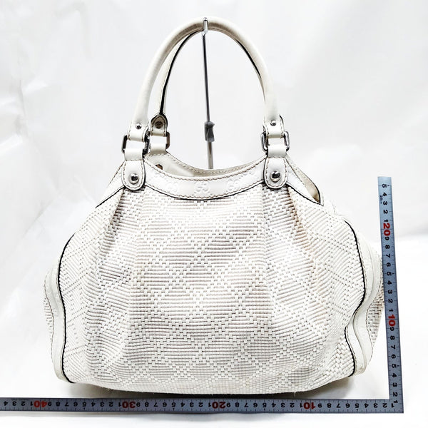 Gucci Hand Bag White Straw