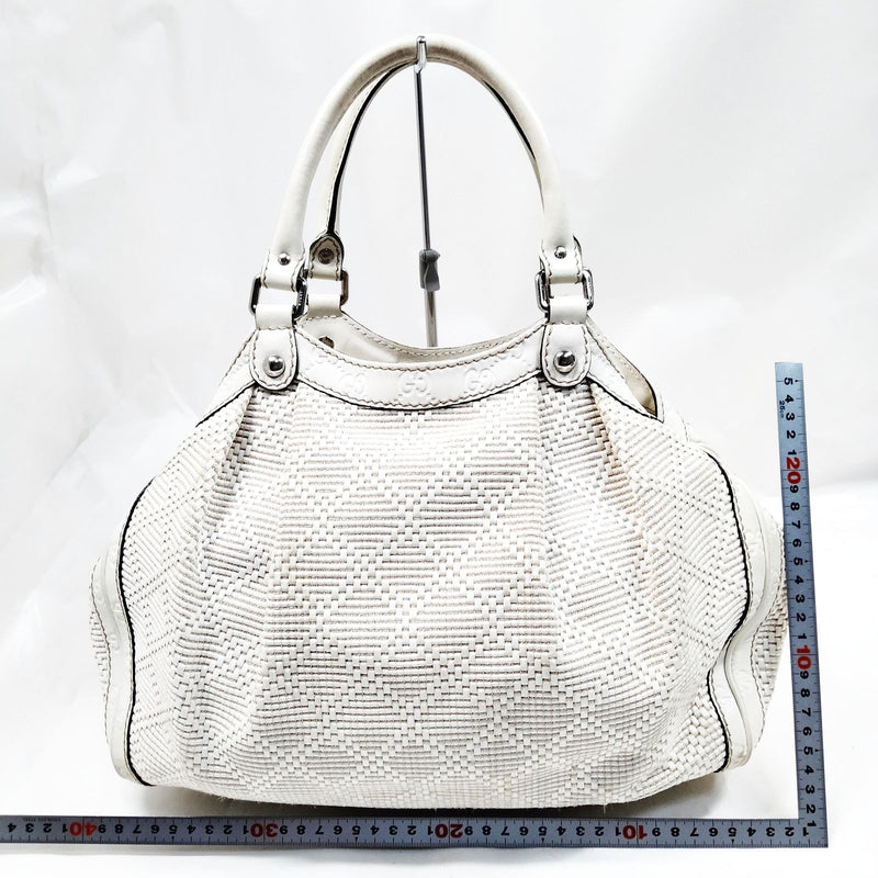 Gucci Hand Bag White Straw