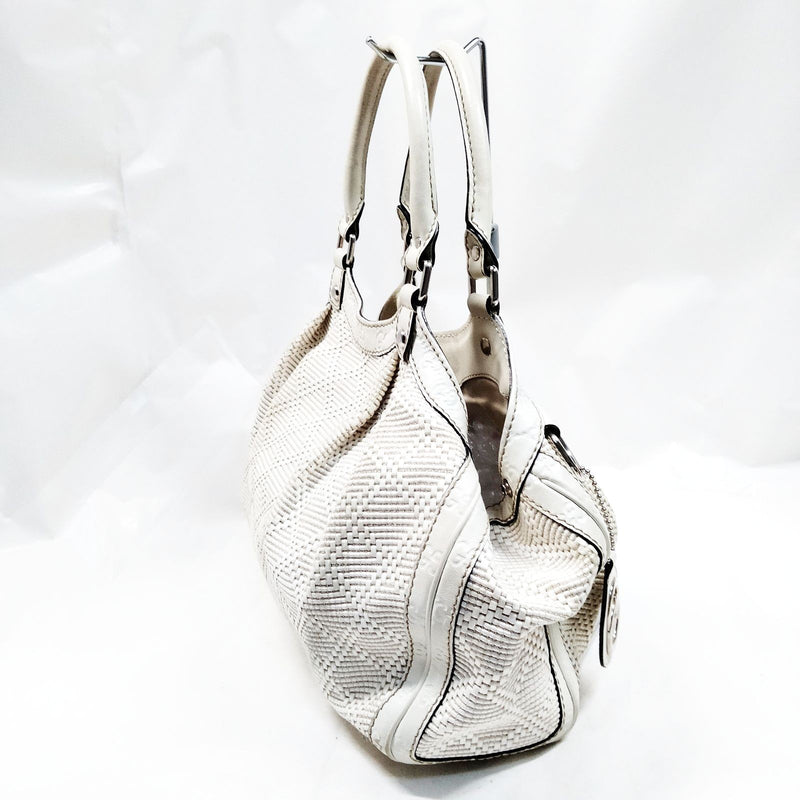 Gucci Hand Bag White Straw