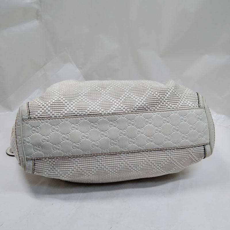 Gucci Hand Bag White Straw