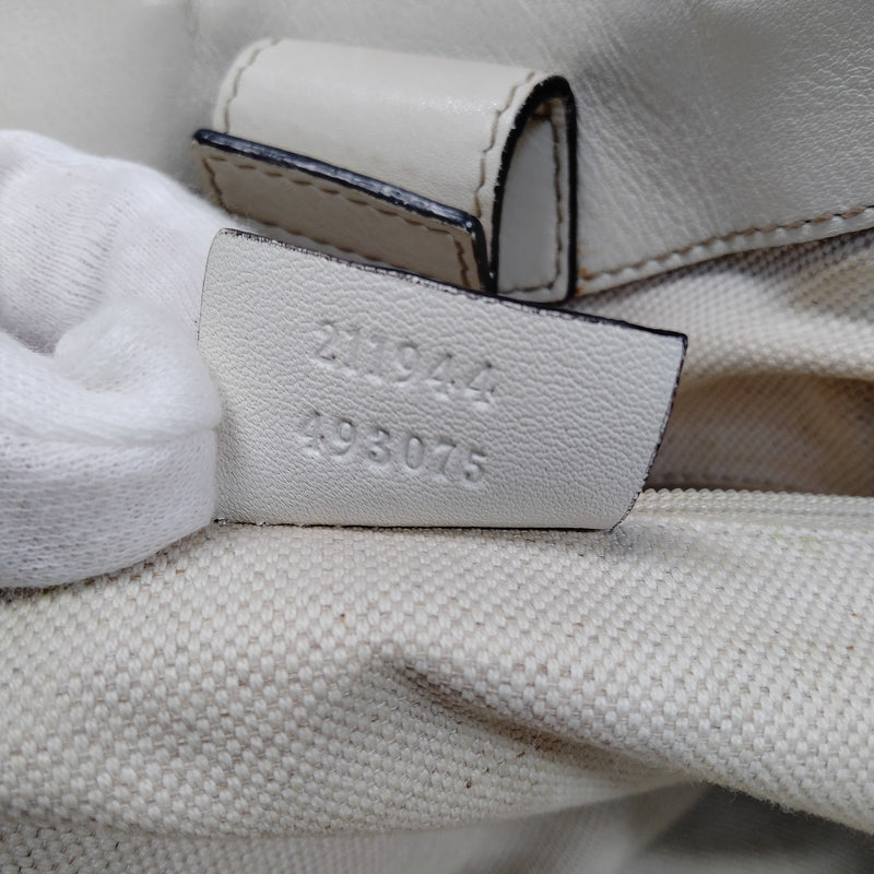 Gucci Hand Bag White Straw