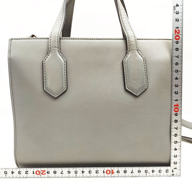Gucci Hand Bag Gray Leather