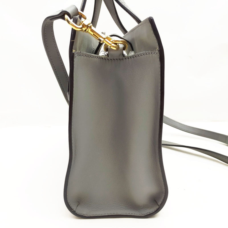 Gucci Hand Bag Gray Leather