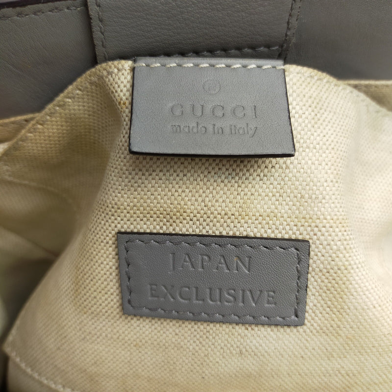 Gucci Hand Bag Gray Leather