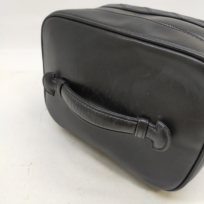 Chanel Vanity Bag Black Leather