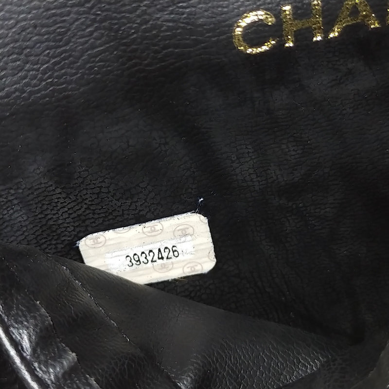 Chanel Vanity Bag Black Leather