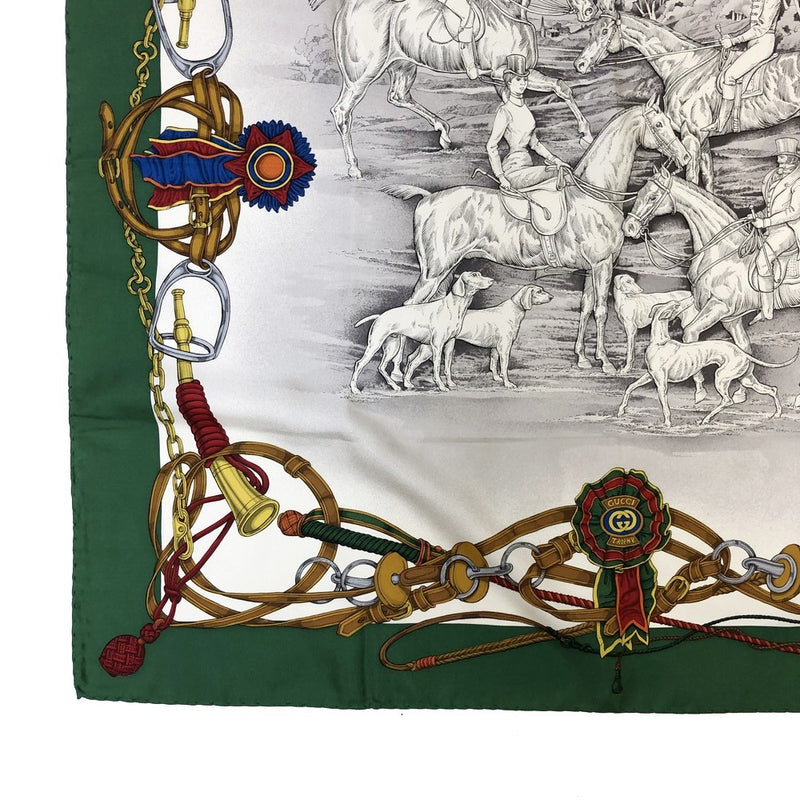 Gucci Horse Print Silk Scarf