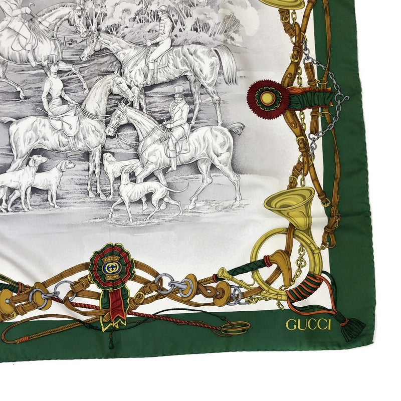 Gucci Horse Print Silk Scarf