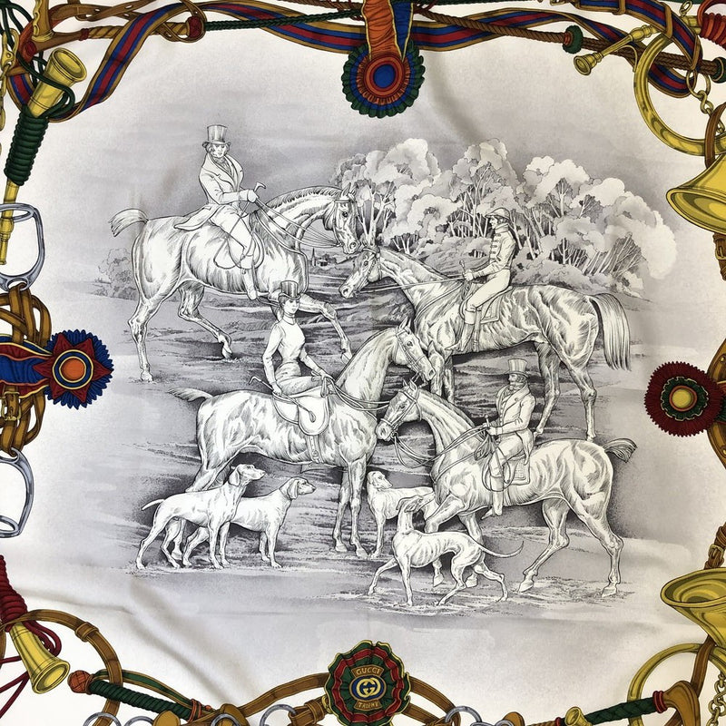Gucci Horse Print Silk Scarf