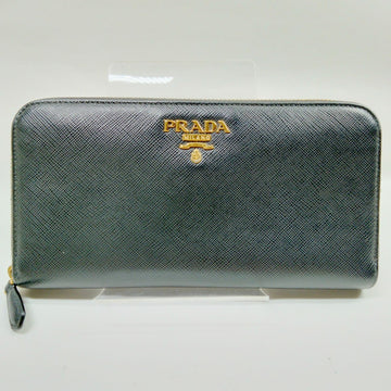 Prada Long Wallet Black Leather