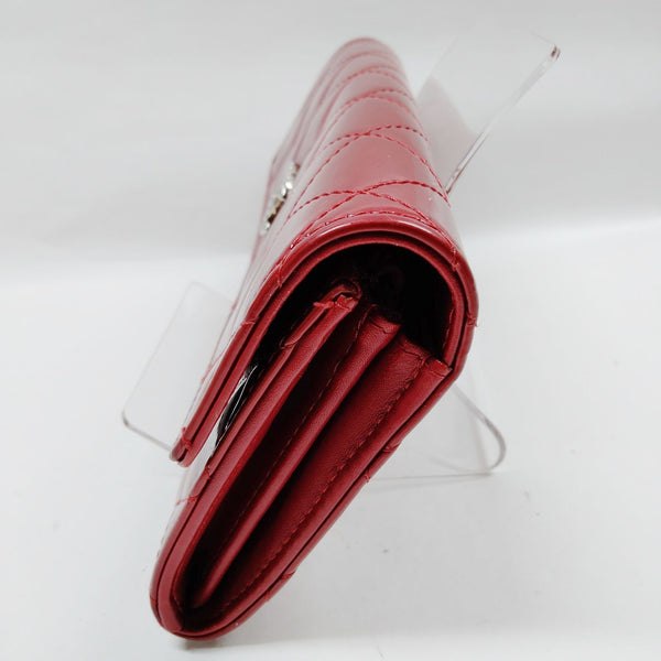 Chanel Long Wallet Red Patent Leather