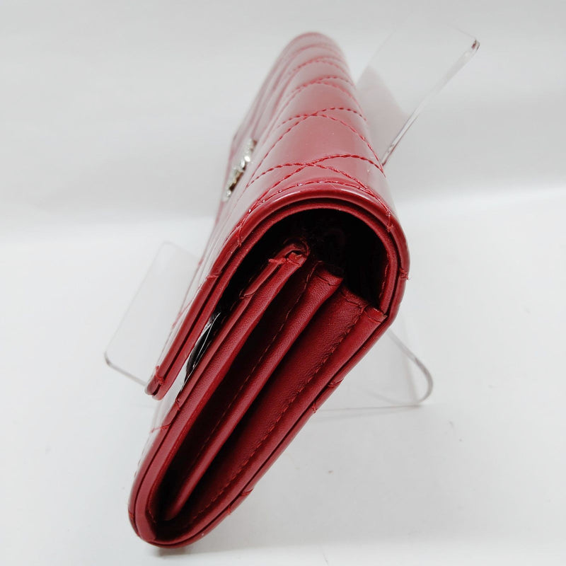 Chanel Long Wallet Red Patent Leather