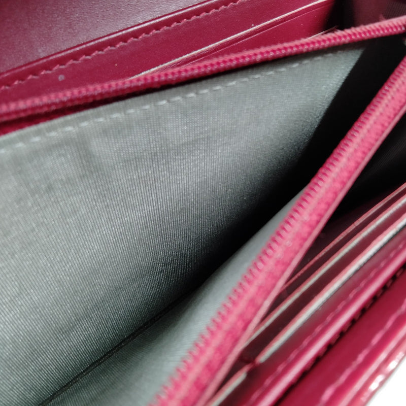 Chanel Long Wallet Red Patent Leather