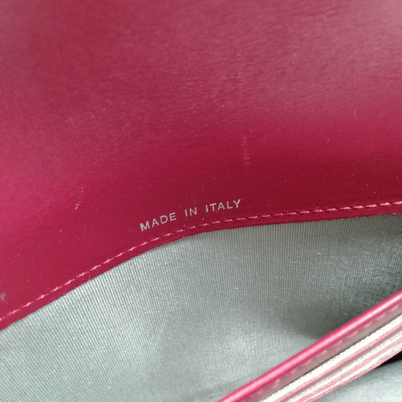Chanel Long Wallet Red Patent Leather