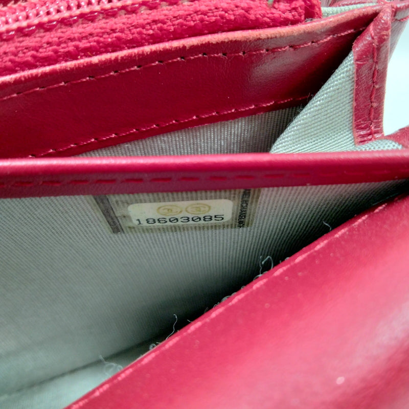 Chanel Long Wallet Red Patent Leather