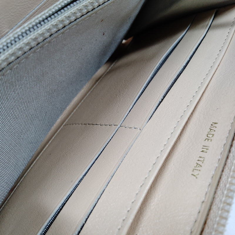 Chanel Long Wallet Beige Caviarskin