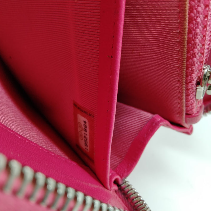 Chanel Long Wallet Pink Leather