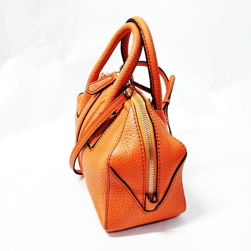 Mcm Hand Bag Orange Leather