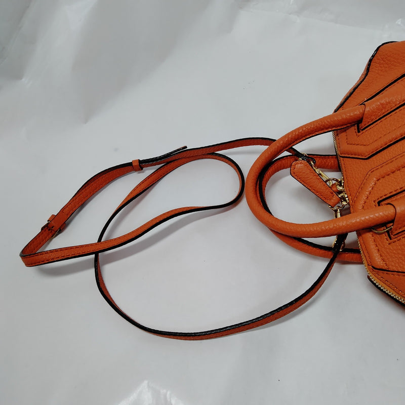 Mcm Hand Bag Orange Leather