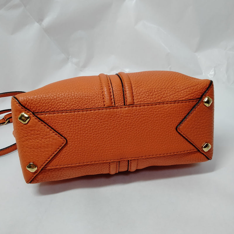 Mcm Hand Bag Orange Leather