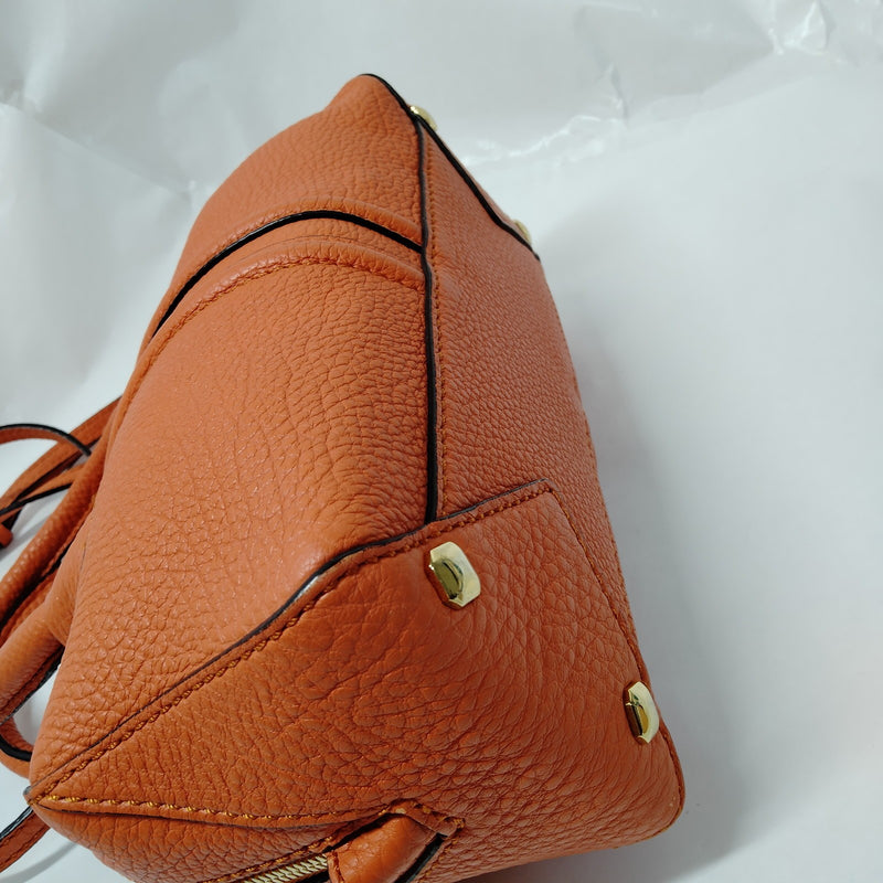 Mcm Hand Bag Orange Leather