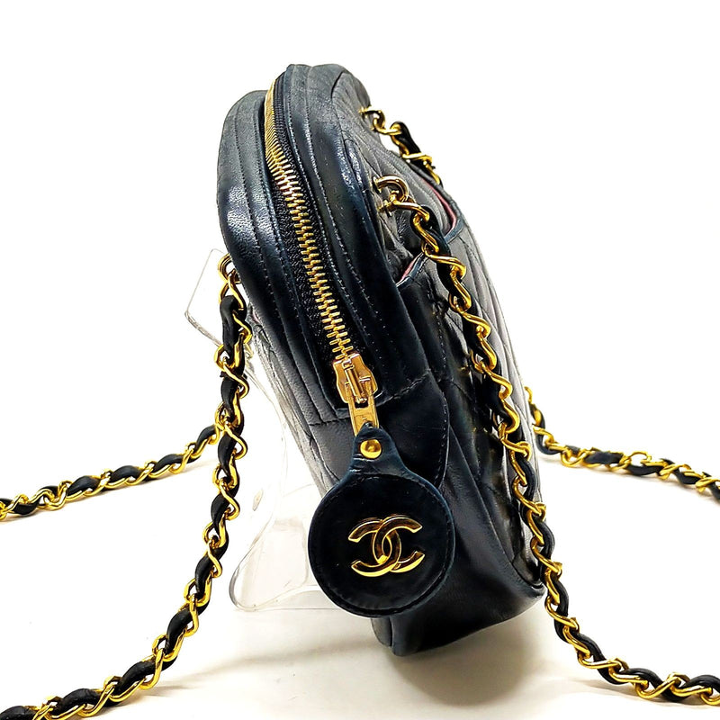 Chanel Shoulder Bag Matelasse Black Lamb
