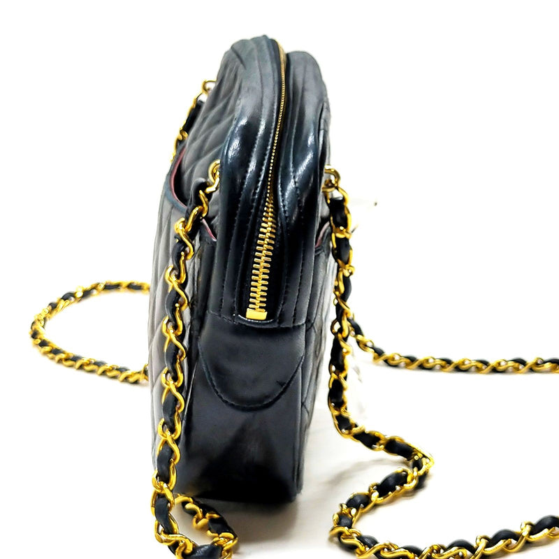 Chanel Shoulder Bag Matelasse Black Lamb