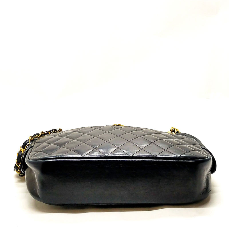 Chanel Shoulder Bag Matelasse Black Lamb
